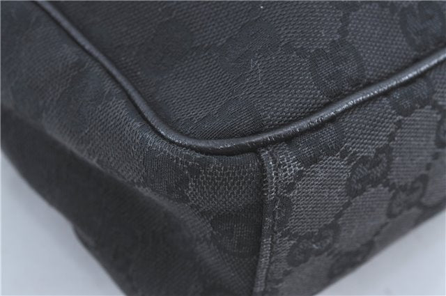 Authentic GUCCI Shoulder Cross Body Bag GG Canvas Leather 122759 Black J3836