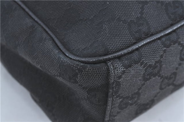 Authentic GUCCI Shoulder Cross Body Bag GG Canvas Leather 122759 Black J3836