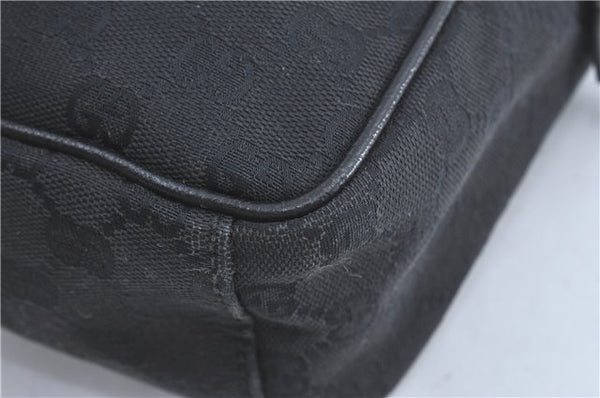 Authentic GUCCI Shoulder Cross Body Bag GG Canvas Leather 122759 Black J3836