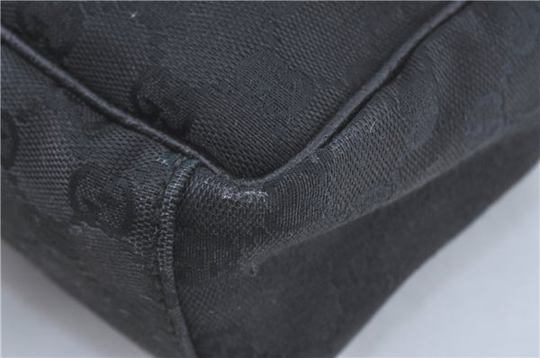 Authentic GUCCI Shoulder Cross Body Bag GG Canvas Leather 122759 Black J3836