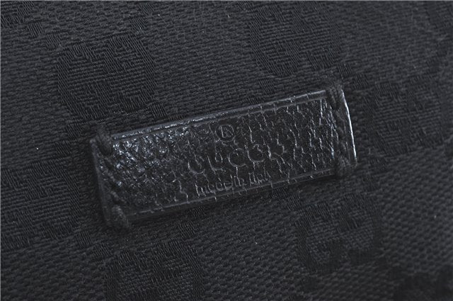 Authentic GUCCI Shoulder Cross Body Bag GG Canvas Leather 122759 Black J3836