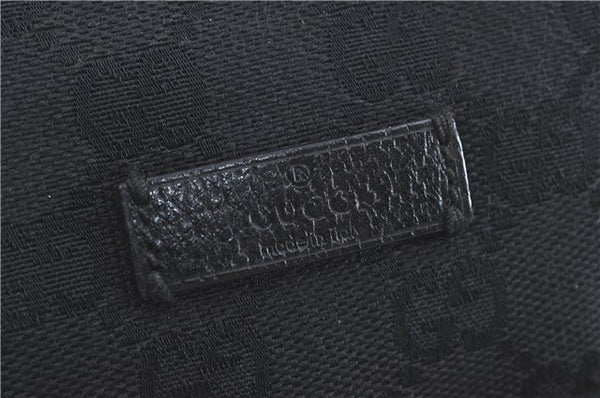 Authentic GUCCI Shoulder Cross Body Bag GG Canvas Leather 122759 Black J3836