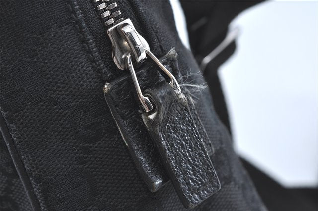 Authentic GUCCI Shoulder Cross Body Bag GG Canvas Leather 122759 Black J3836