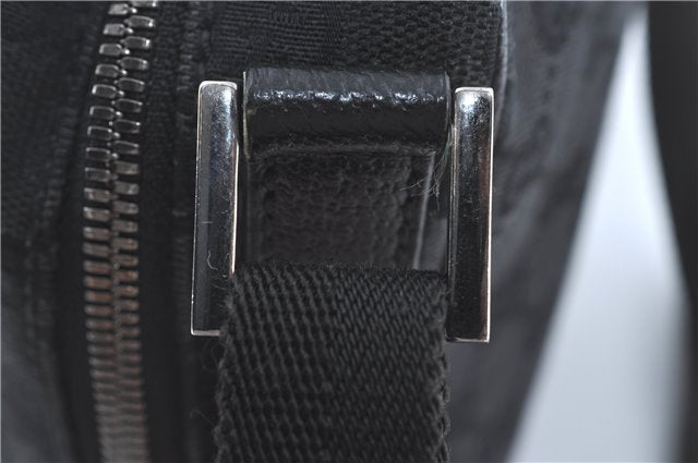 Authentic GUCCI Shoulder Cross Body Bag GG Canvas Leather 122759 Black J3836