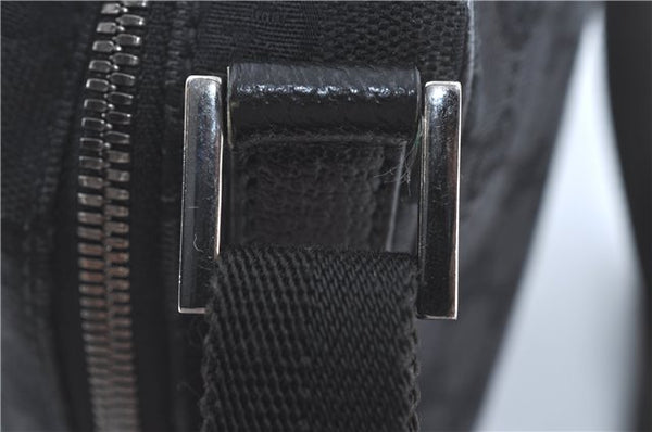 Authentic GUCCI Shoulder Cross Body Bag GG Canvas Leather 122759 Black J3836