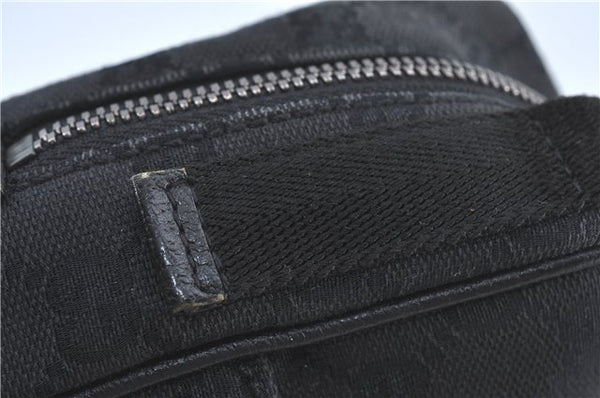 Authentic GUCCI Shoulder Cross Body Bag GG Canvas Leather 122759 Black J3836