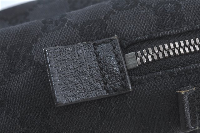 Authentic GUCCI Shoulder Cross Body Bag GG Canvas Leather 122759 Black J3836