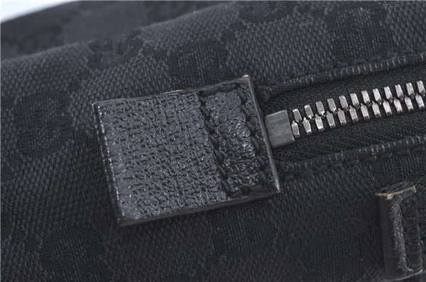 Authentic GUCCI Shoulder Cross Body Bag GG Canvas Leather 122759 Black J3836