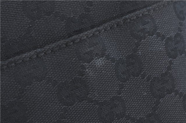 Authentic GUCCI Shoulder Cross Body Bag GG Canvas Leather 122759 Black J3836