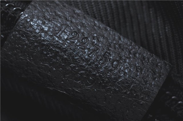 Authentic GUCCI Shoulder Cross Body Bag GG Canvas Leather 122759 Black J3836