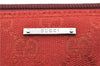 Authentic GUCCI Hand Bag Pouch Purse GG Canvas Leather 07198 Red J3842