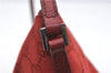Authentic GUCCI Hand Bag Pouch Purse GG Canvas Leather 07198 Red J3842