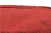 Authentic GUCCI Hand Bag Pouch Purse GG Canvas Leather 07198 Red J3842