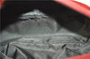 Authentic GUCCI Hand Bag Pouch Purse GG Canvas Leather 07198 Red J3842