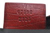Authentic GUCCI Hand Bag Pouch Purse GG Canvas Leather 07198 Red J3842