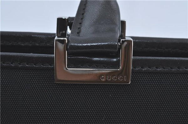 Authentic GUCCI Jackie Shoulder Tote Bag Nylon Leather 0021064 Black J3873