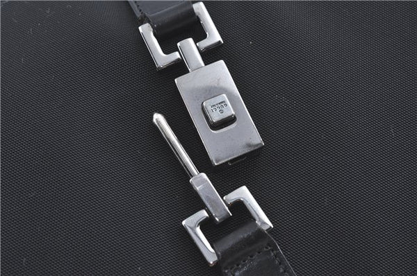 Authentic GUCCI Jackie Shoulder Tote Bag Nylon Leather 0021064 Black J3873