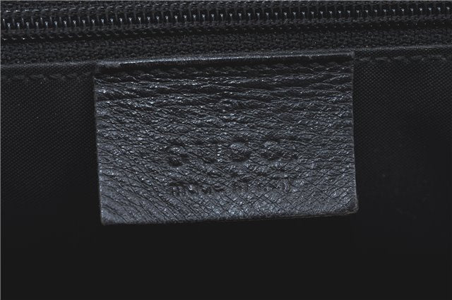 Authentic GUCCI Jackie Shoulder Tote Bag Nylon Leather 0021064 Black J3873