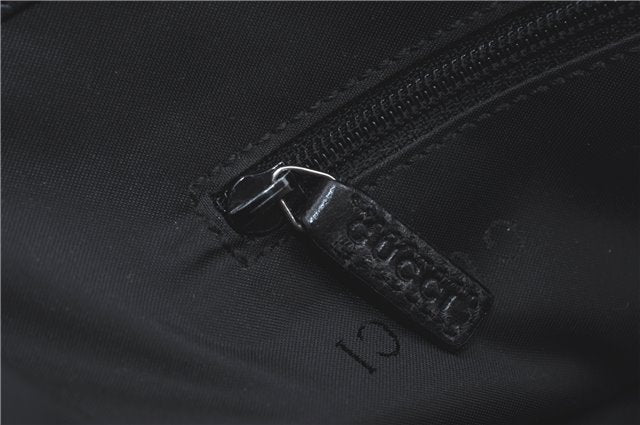 Authentic GUCCI Jackie Shoulder Tote Bag Nylon Leather 0021064 Black J3873