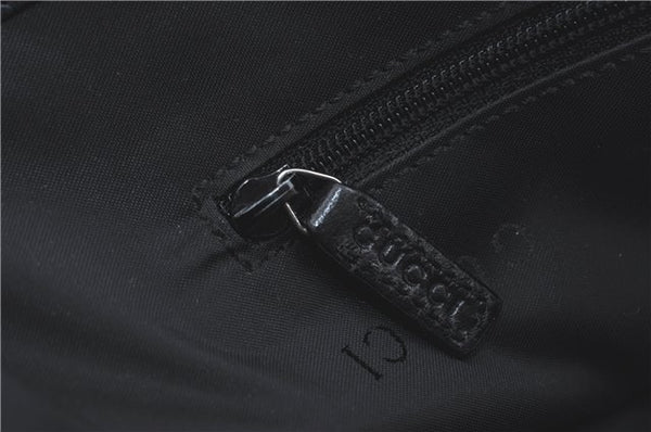 Authentic GUCCI Jackie Shoulder Tote Bag Nylon Leather 0021064 Black J3873