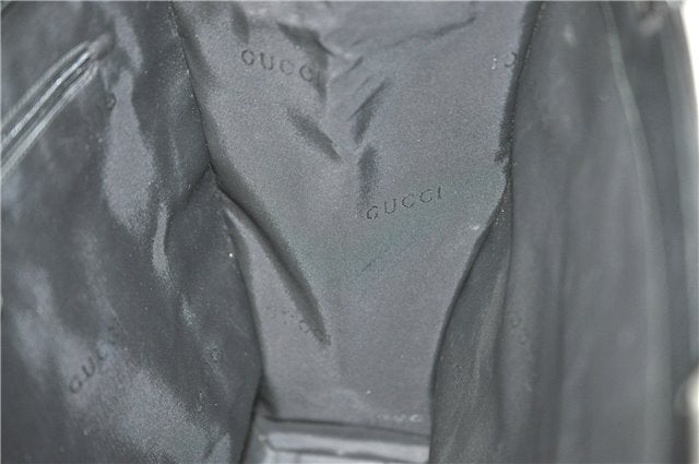 Authentic GUCCI Jackie Shoulder Tote Bag Nylon Leather 0021064 Black J3873