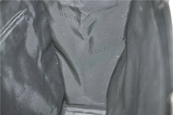 Authentic GUCCI Jackie Shoulder Tote Bag Nylon Leather 0021064 Black J3873