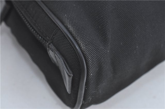 Authentic GUCCI Clutch Hand Bag Purse Nylon Leather 0181607 Black J3881