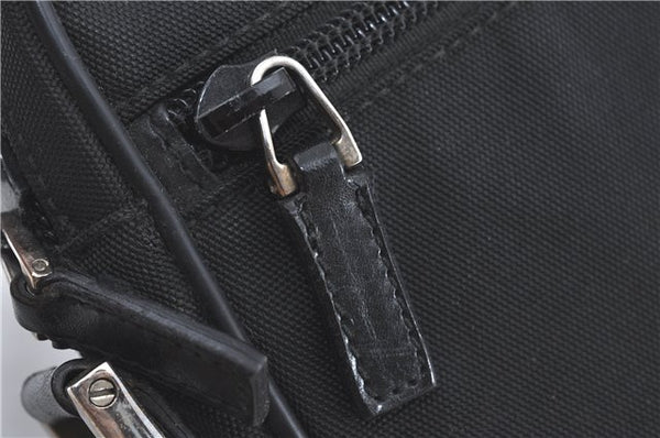 Authentic GUCCI Clutch Hand Bag Purse Nylon Leather 0181607 Black J3881