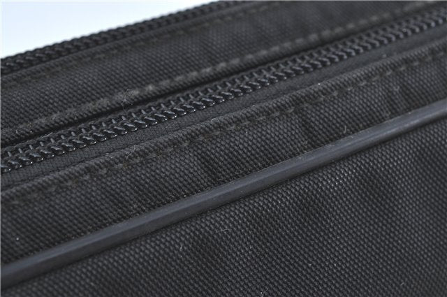 Authentic GUCCI Clutch Hand Bag Purse Nylon Leather 0181607 Black J3881