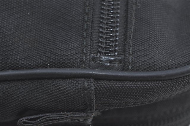 Authentic GUCCI Clutch Hand Bag Purse Nylon Leather 0181607 Black J3881