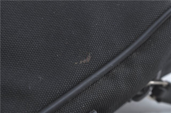 Authentic GUCCI Clutch Hand Bag Purse Nylon Leather 0181607 Black J3881