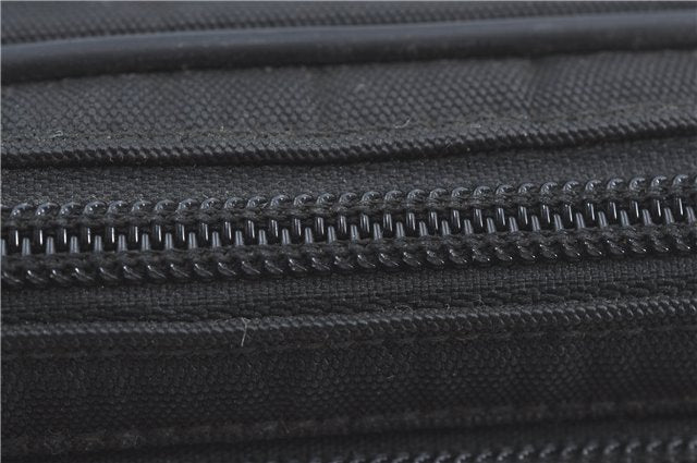 Authentic GUCCI Clutch Hand Bag Purse Nylon Leather 0181607 Black J3881