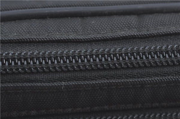 Authentic GUCCI Clutch Hand Bag Purse Nylon Leather 0181607 Black J3881