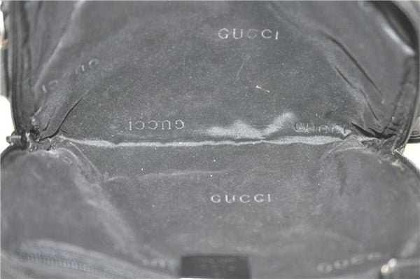 Authentic GUCCI Clutch Hand Bag Purse Nylon Leather 0181607 Black J3881