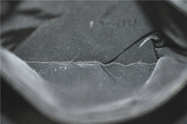 Authentic GUCCI Clutch Hand Bag Purse Nylon Leather 0181607 Black J3881