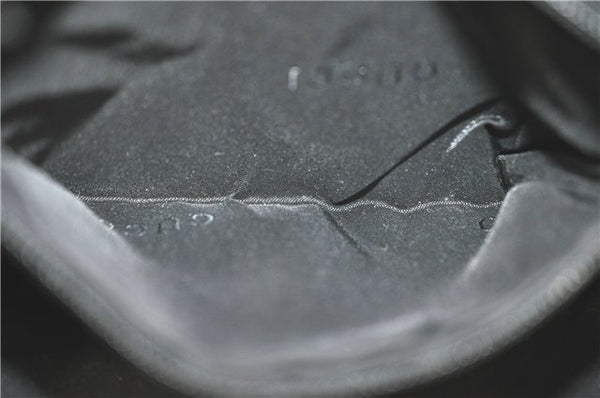 Authentic GUCCI Clutch Hand Bag Purse Nylon Leather 0181607 Black J3881