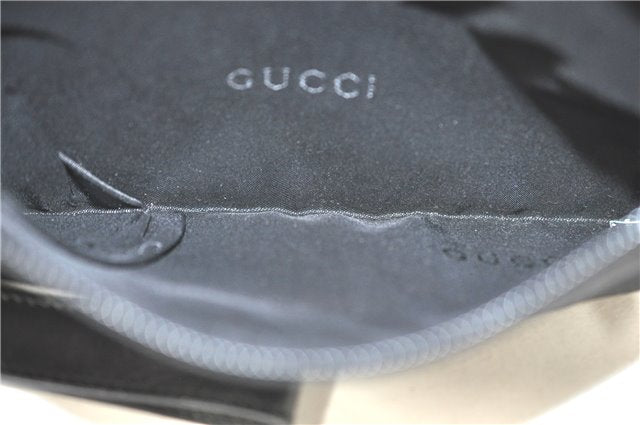 Authentic GUCCI Clutch Hand Bag Purse Nylon Leather 0181607 Black J3881