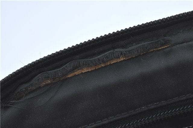 Authentic GUCCI Clutch Hand Bag Purse Nylon Leather 0181607 Black J3881