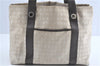 Authentic BVLGARI Logomania Tote Shoulder Bag Canvas Leather Beige Brown J3919