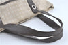 Authentic BVLGARI Logomania Tote Shoulder Bag Canvas Leather Beige Brown J3919