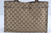 Authentic GUCCI Shoulder Tote Bag Purse GG Canvas Leather 0021053 Brown J3928