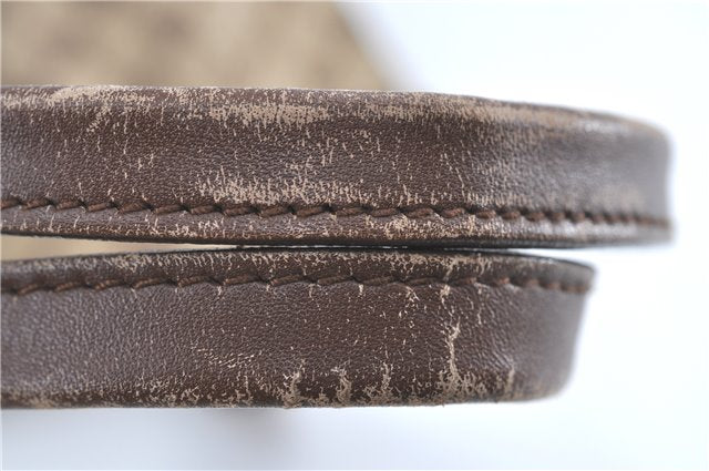 Authentic GUCCI Shoulder Tote Bag Purse GG Canvas Leather 0021053 Brown J3928