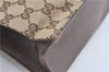Authentic GUCCI Shoulder Tote Bag Purse GG Canvas Leather 0021053 Brown J3928