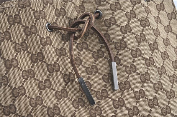 Authentic GUCCI Shoulder Tote Bag Purse GG Canvas Leather 0021053 Brown J3928