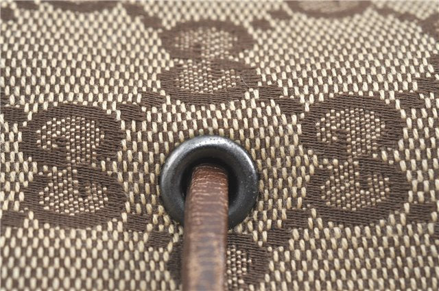 Authentic GUCCI Shoulder Tote Bag Purse GG Canvas Leather 0021053 Brown J3928