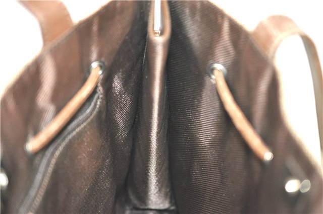 Authentic GUCCI Shoulder Tote Bag Purse GG Canvas Leather 0021053 Brown J3928