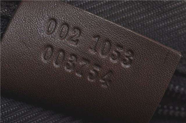 Authentic GUCCI Shoulder Tote Bag Purse GG Canvas Leather 0021053 Brown J3928