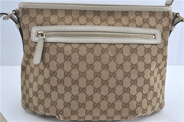Authentic GUCCI Shoulder Cross Body Bag GG Canvas Leather 388930 Brown J3932
