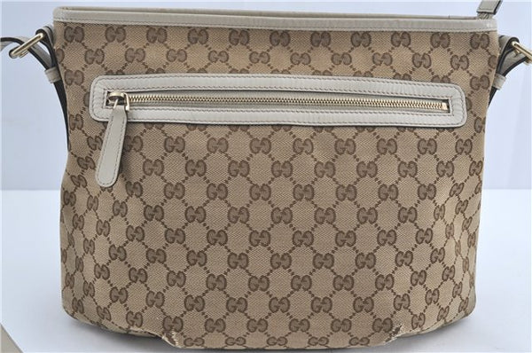 Authentic GUCCI Shoulder Cross Body Bag GG Canvas Leather 388930 Brown J3932