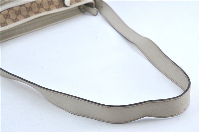 Authentic GUCCI Shoulder Cross Body Bag GG Canvas Leather 388930 Brown J3932